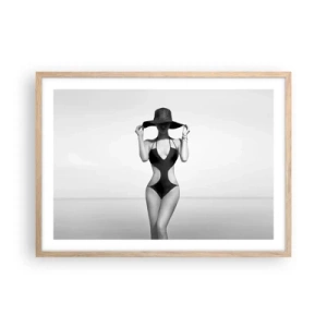 Poster in cornice rovere chiaro - Il mio nome è Eleganza - 70x50 cm