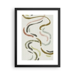 Poster in cornice nera - La danza gioiosa dell'astrazione - 30x40 cm