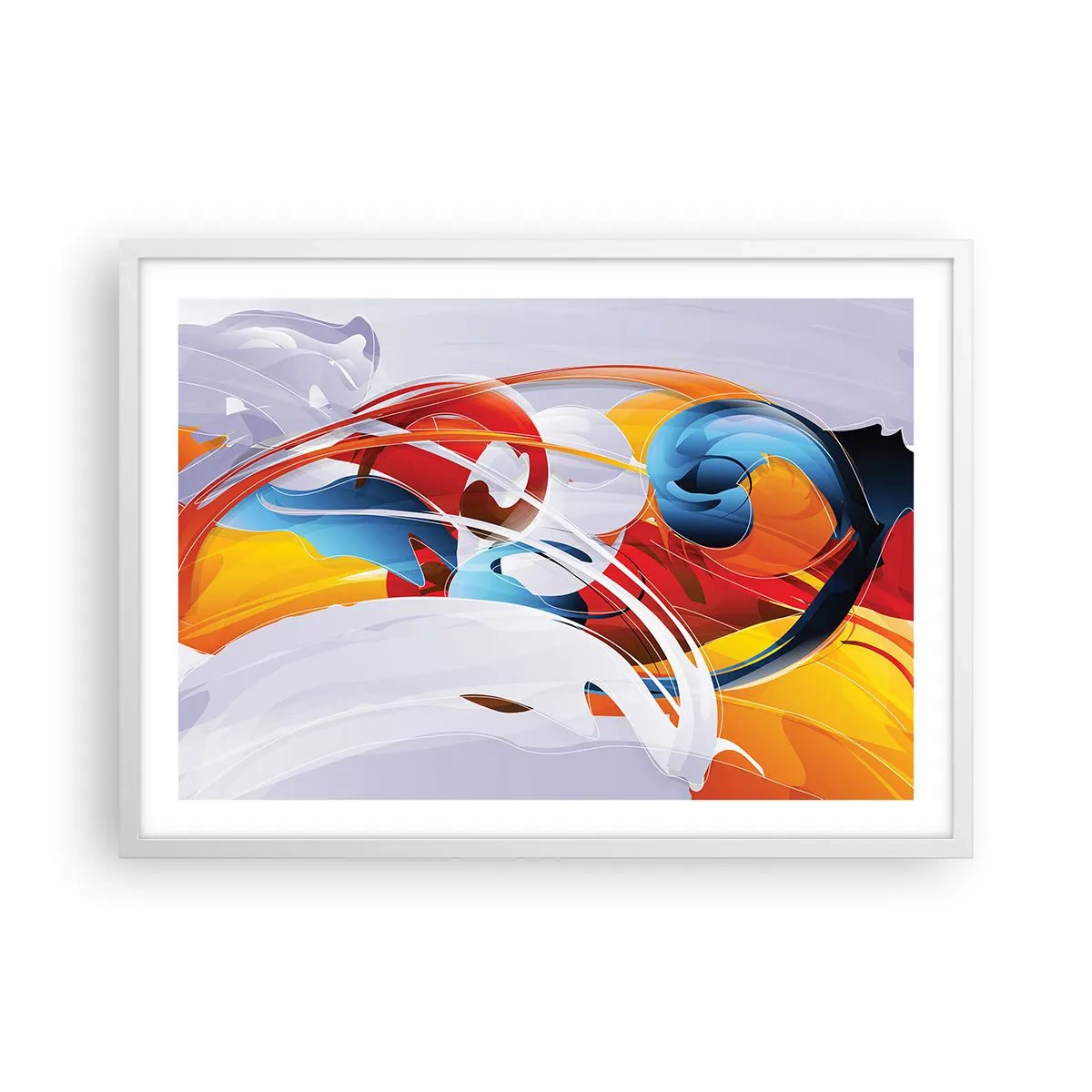 Poster in cornice bianca - La danza degli elementi - 70x50 cm