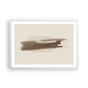 Poster in cornice bianca - Un soffio di grigio - 70x50 cm