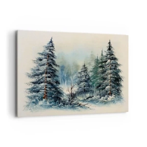 Quadro su tela - Stampe su Tela - Paesaggio invernale con alberi innevati - 120x80cm - Pronti al Natale - Decorazione murale moderna per soggiorno e camera da letto ARTTOR