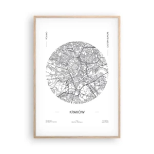Poster in cornice rovere chiaro - Anatomia di Cracovia - 70x100 cm