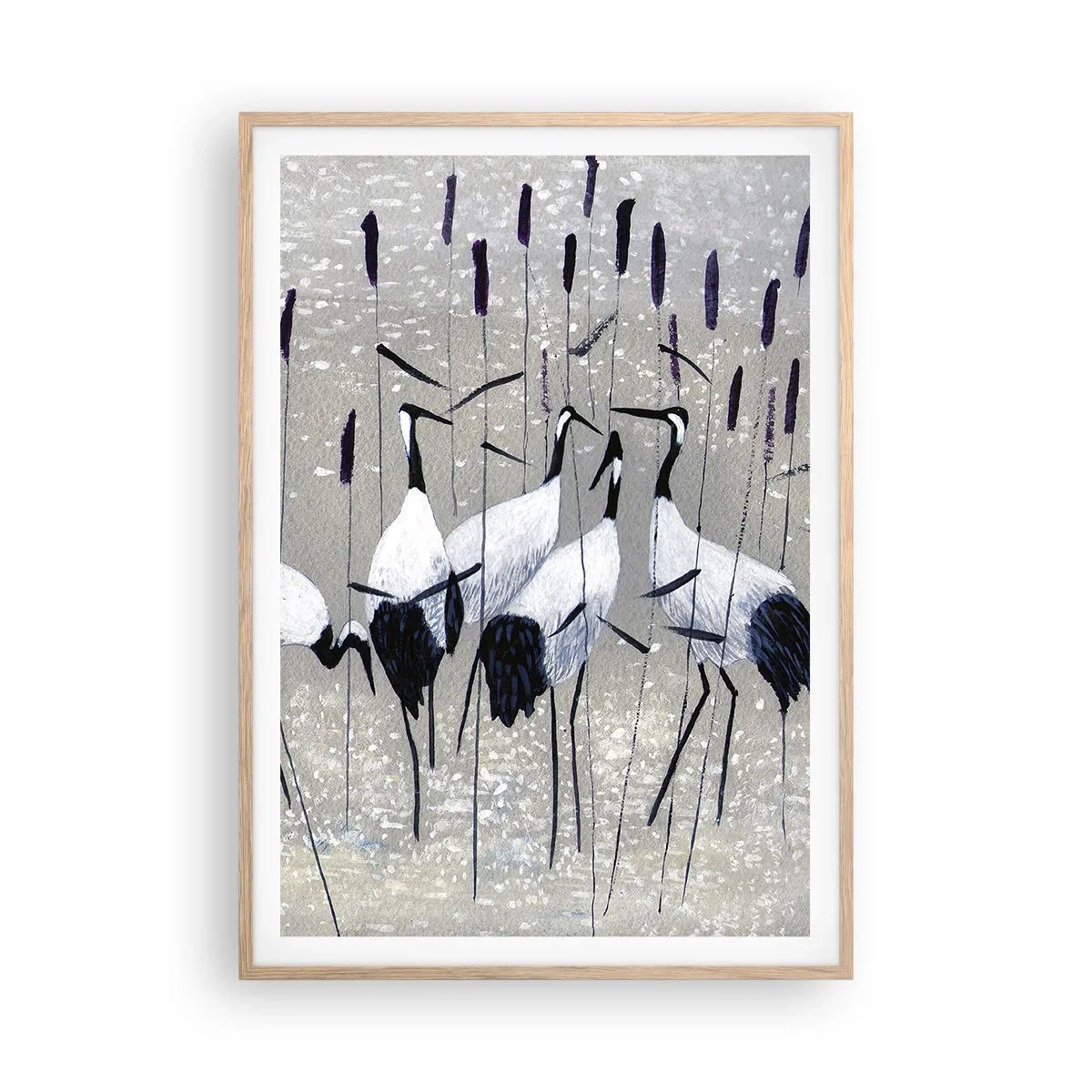 Poster in cornice rovere chiaro - Tra i suoi - 70x100 cm