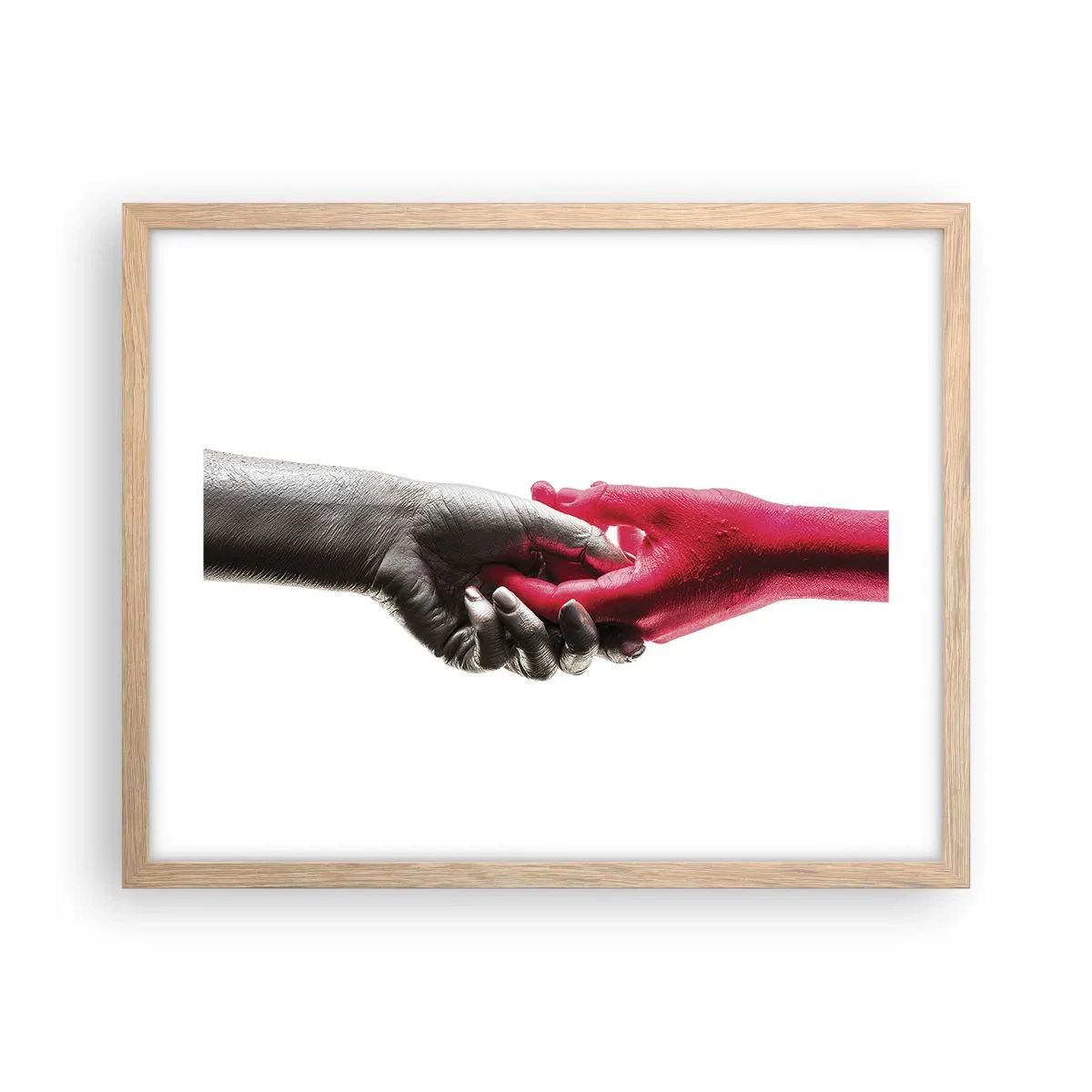 Poster in cornice rovere chiaro - Insieme, sebbene diversi - 50x40 cm