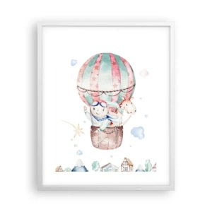 Poster in cornice bianca - Torniamo presto! - 40x50 cm