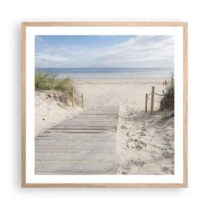 Poster in cornice rovere chiaro - Fino all'orizzonte - 60x60 cm