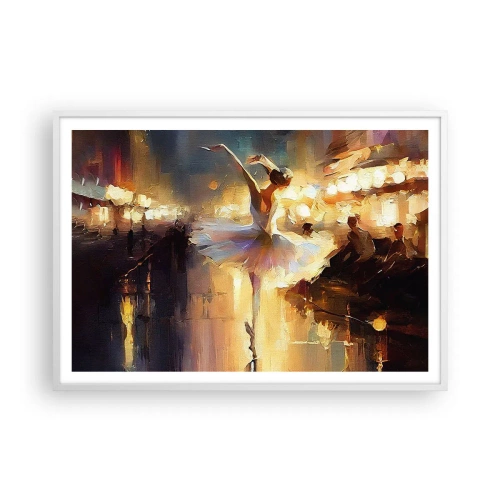 Poster in cornice bianca - Miracolo nella strada - 100x70 cm