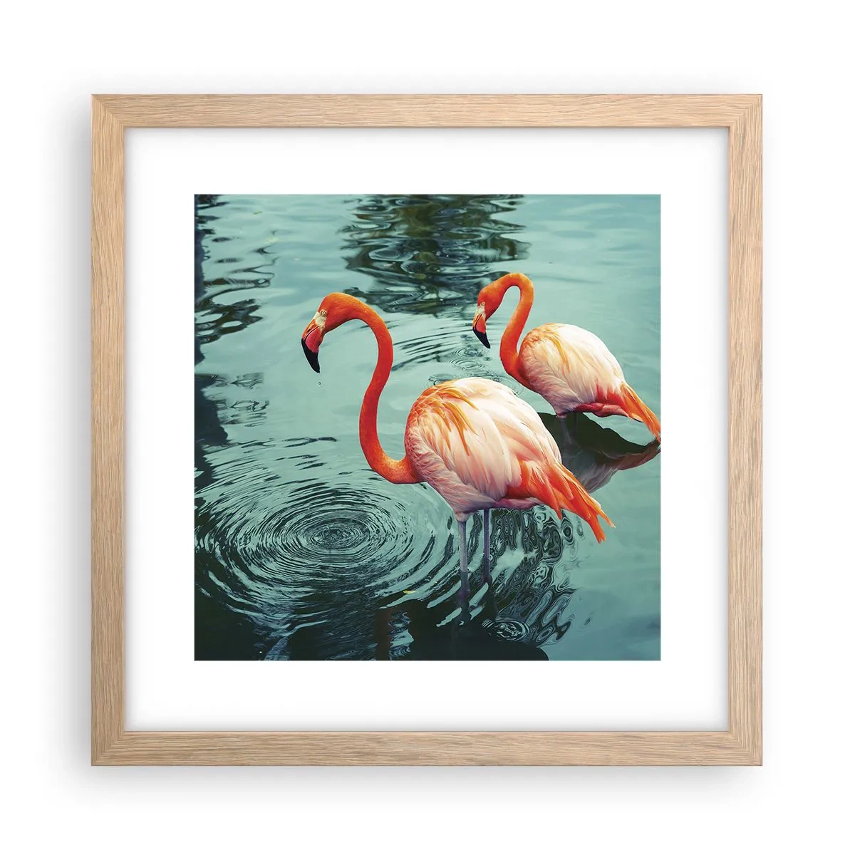 Poster in cornice rovere chiaro - Adesso siamo di moda - 30x30 cm