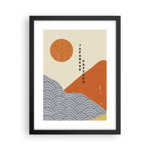 Poster in cornice nera - Spirito giapponese - 30x40 cm