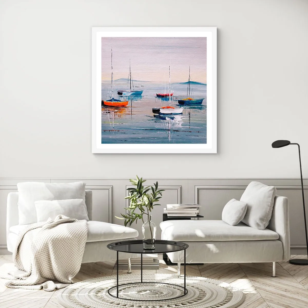 Poster in cornice bianca - Meritato riposo - 30x30 cm