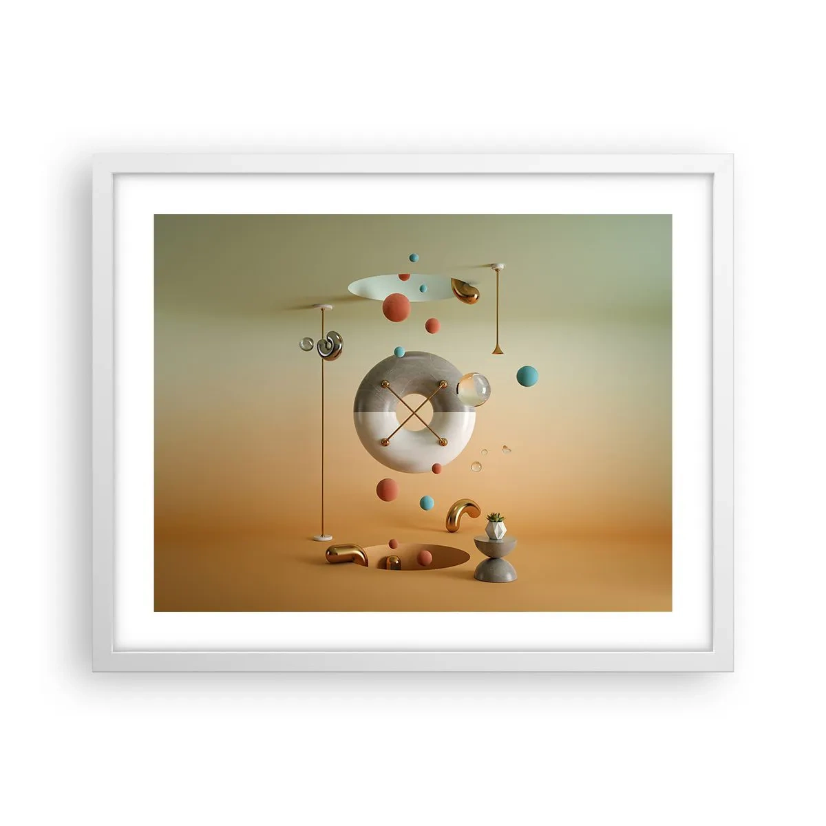 Poster in cornice bianca - Tutto può succedere - 50x40 cm