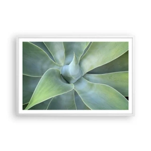 Poster in cornice bianca - La nascita del verde - 91x61 cm