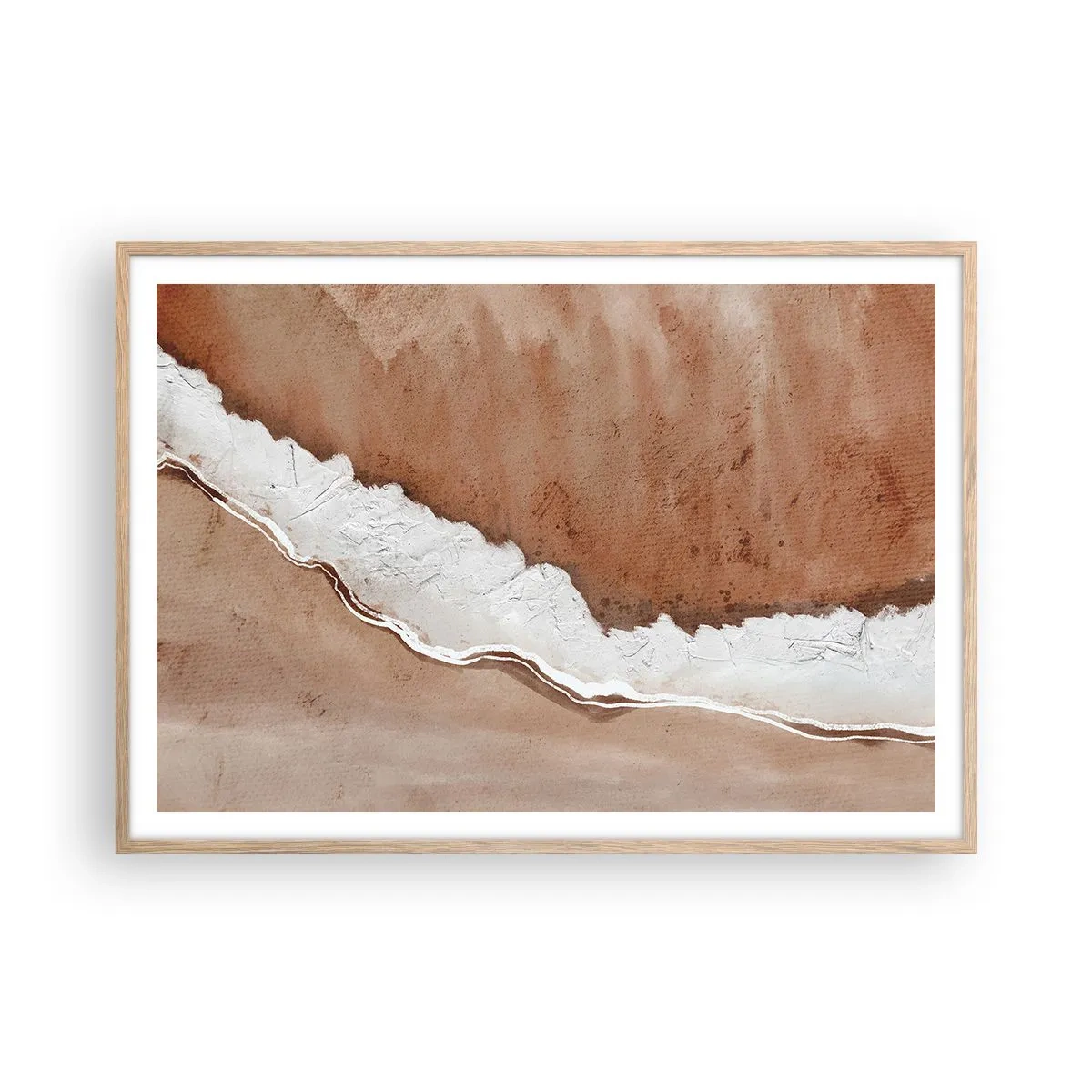 Poster in cornice rovere chiaro - Nei colori della terra - 100x70 cm