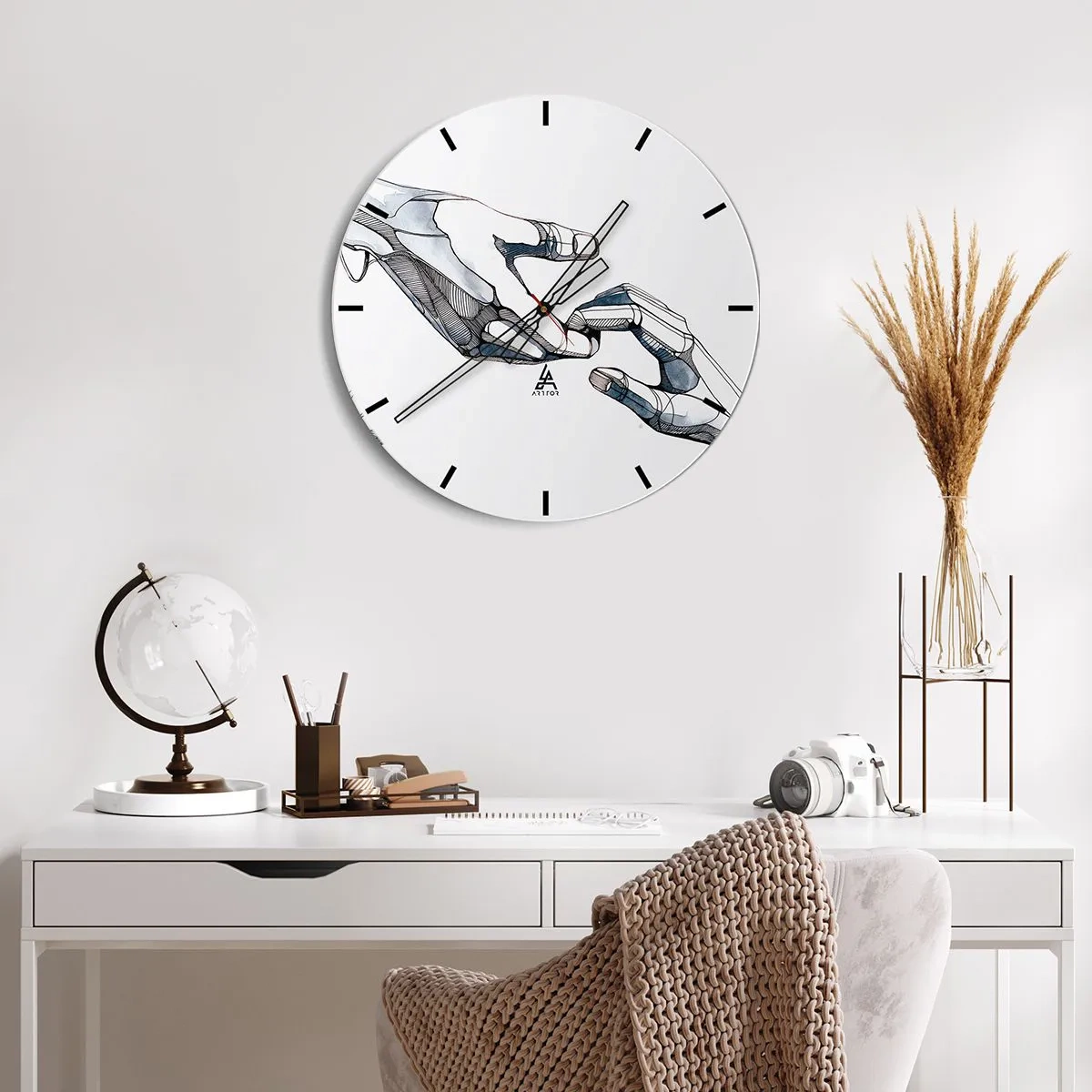 Orologio da parete - Orologio in Vetro - Buon gesto - 40x40 cm