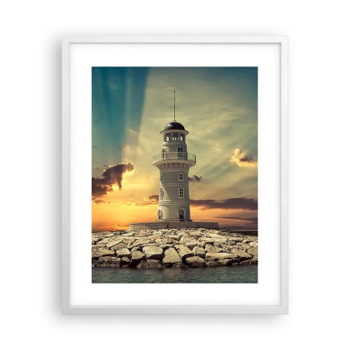 Poster in cornice bianca - Luce - Bontà - Bellezza - 40x50 cm