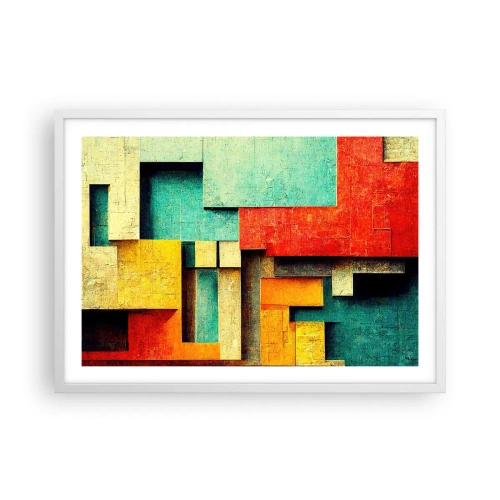 Poster in cornice bianca - Il festival degli angoli retti - 70x50 cm