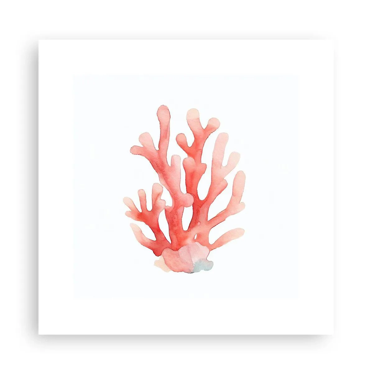 Poster - Corallo color corallo - 30x30 cm