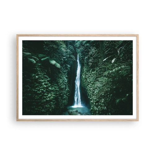 Poster in cornice rovere chiaro - Terme tropicali - 100x70 cm