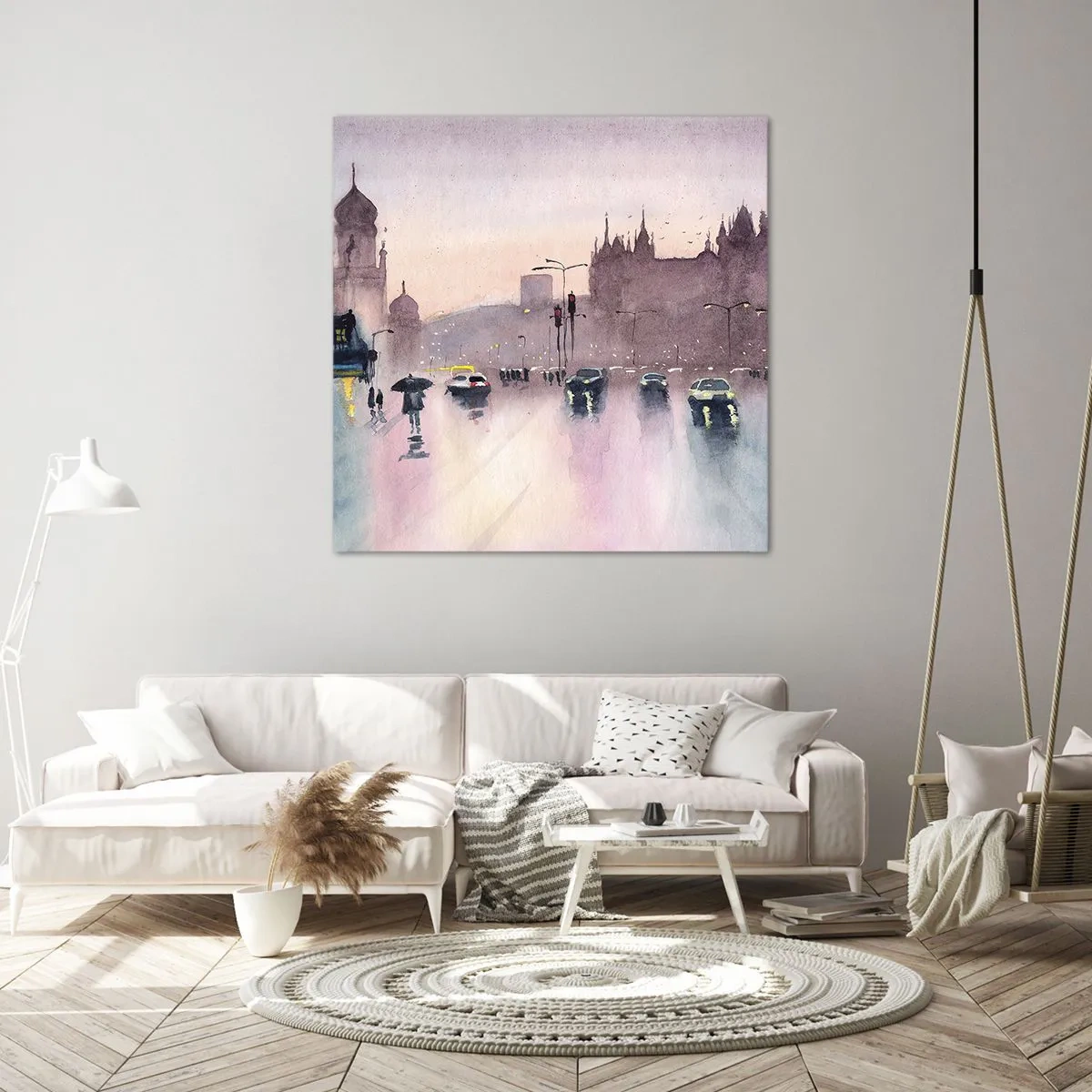 Quadro su tela - Stampe su Tela - Nella nebbia piovigginosa - 30x30 cm
