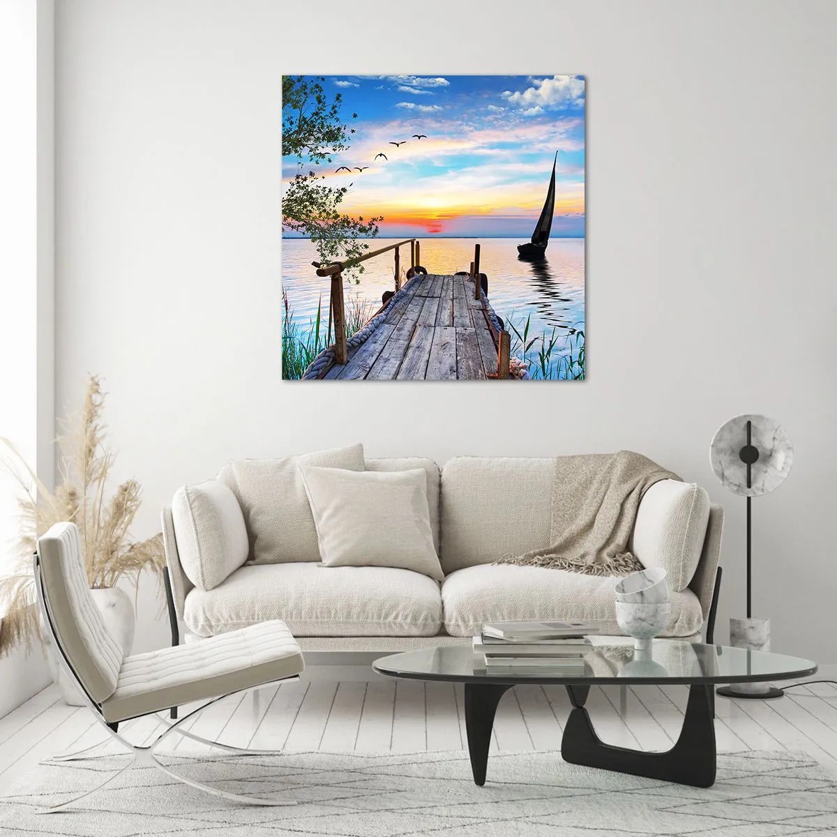 Quadro su vetro - Buona sera - 60x60 cm