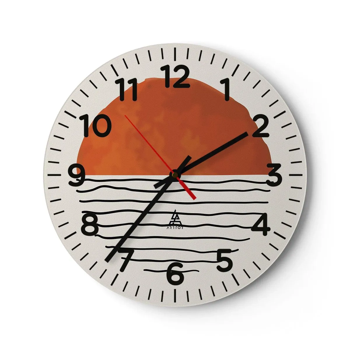 Orologio da parete - Orologio in Vetro - Atmosfera giapponese - 30x30 cm