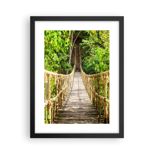 Poster in cornice nera - Sospeso nel verde - 30x40 cm