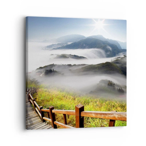 Quadro su tela - Stampe su Tela - Avvolti di luce e nebbia - 30x30 cm