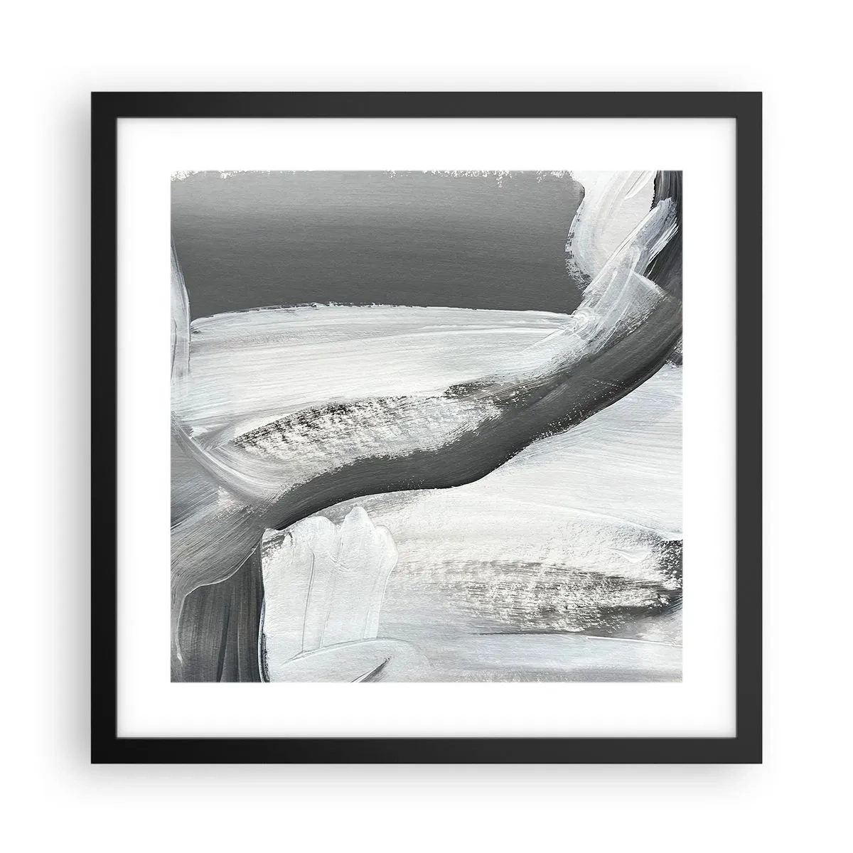 Poster in cornice nera - Movimento deciso - 40x40 cm