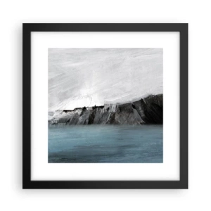 Poster in cornice nera - Acqua-terra: lo scontro degli elementi - 30x30 cm