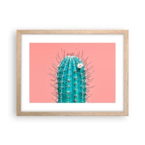 Poster in cornice rovere chiaro - Stai attento - 40x30 cm