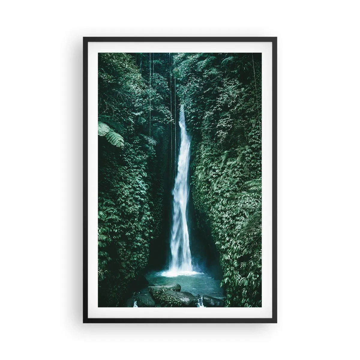 Poster in cornice nera - Terme tropicali - 61x91 cm