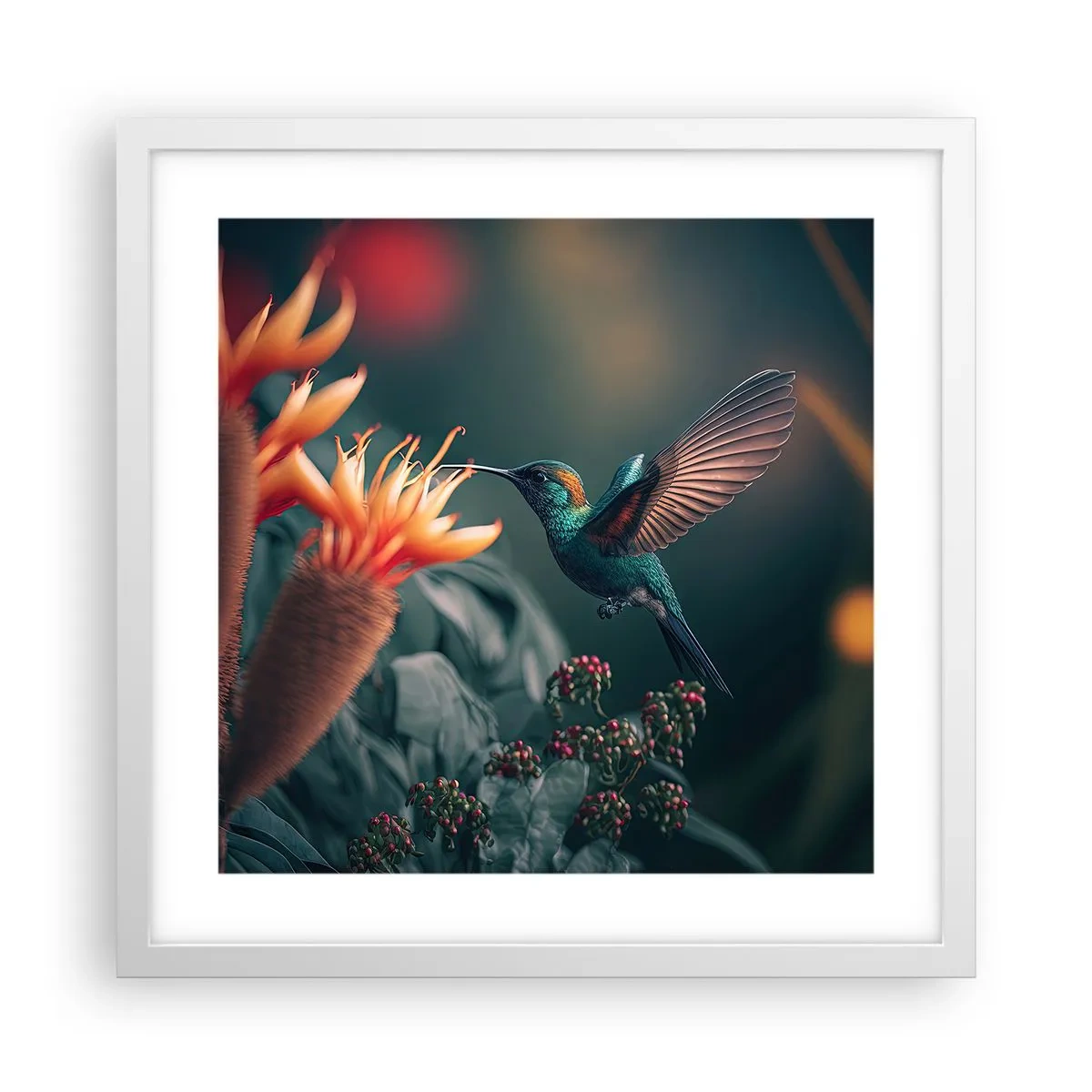 Poster in cornice bianca - Una vita davvero a colori - 40x40 cm