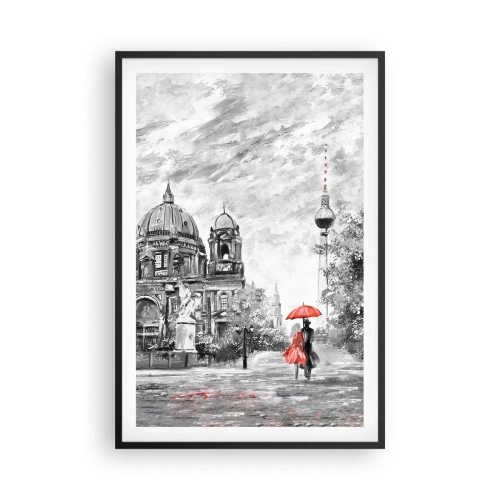 Poster in cornice nera - Incontro a Berlino - 61x91 cm
