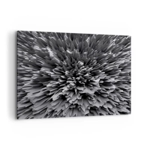 Quadro su tela - Stampe su Tela - Struttura astratta in tonalità di grigio - 100x70cm - Spigolosità massima - Decorazione murale moderna per soggiorno e camera da letto ARTTOR
