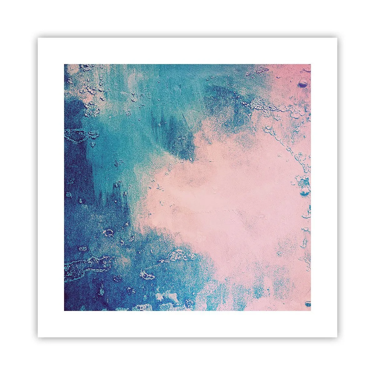 Poster - Abbracci nel blu - 40x40 cm