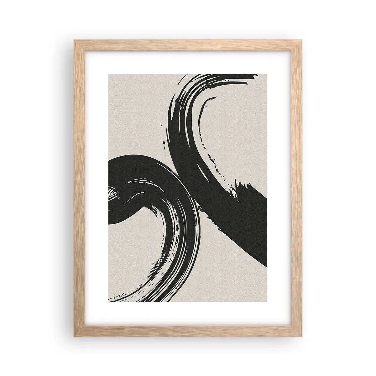 Poster in cornice rovere chiaro - Energico e circolare - 30x40 cm