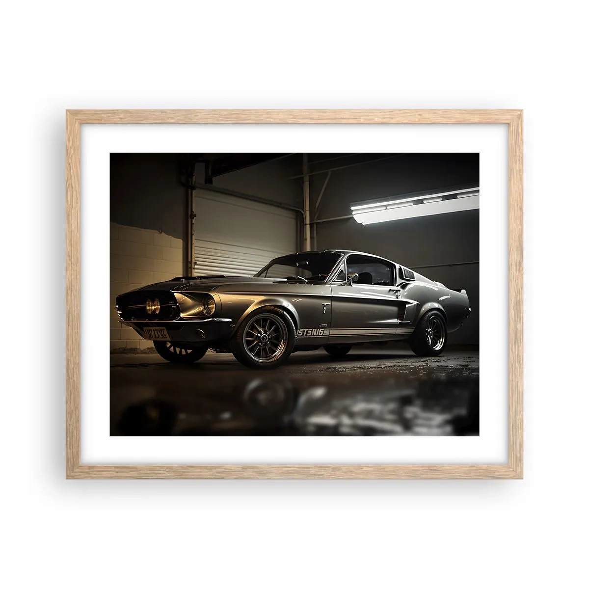 Poster in cornice rovere chiaro - Ritorno al passato - 50x40 cm