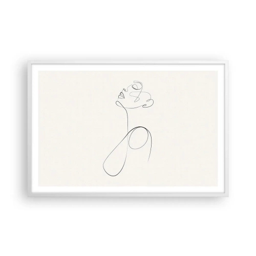 Poster in cornice bianca - Avvolta nei sogni - 91x61 cm