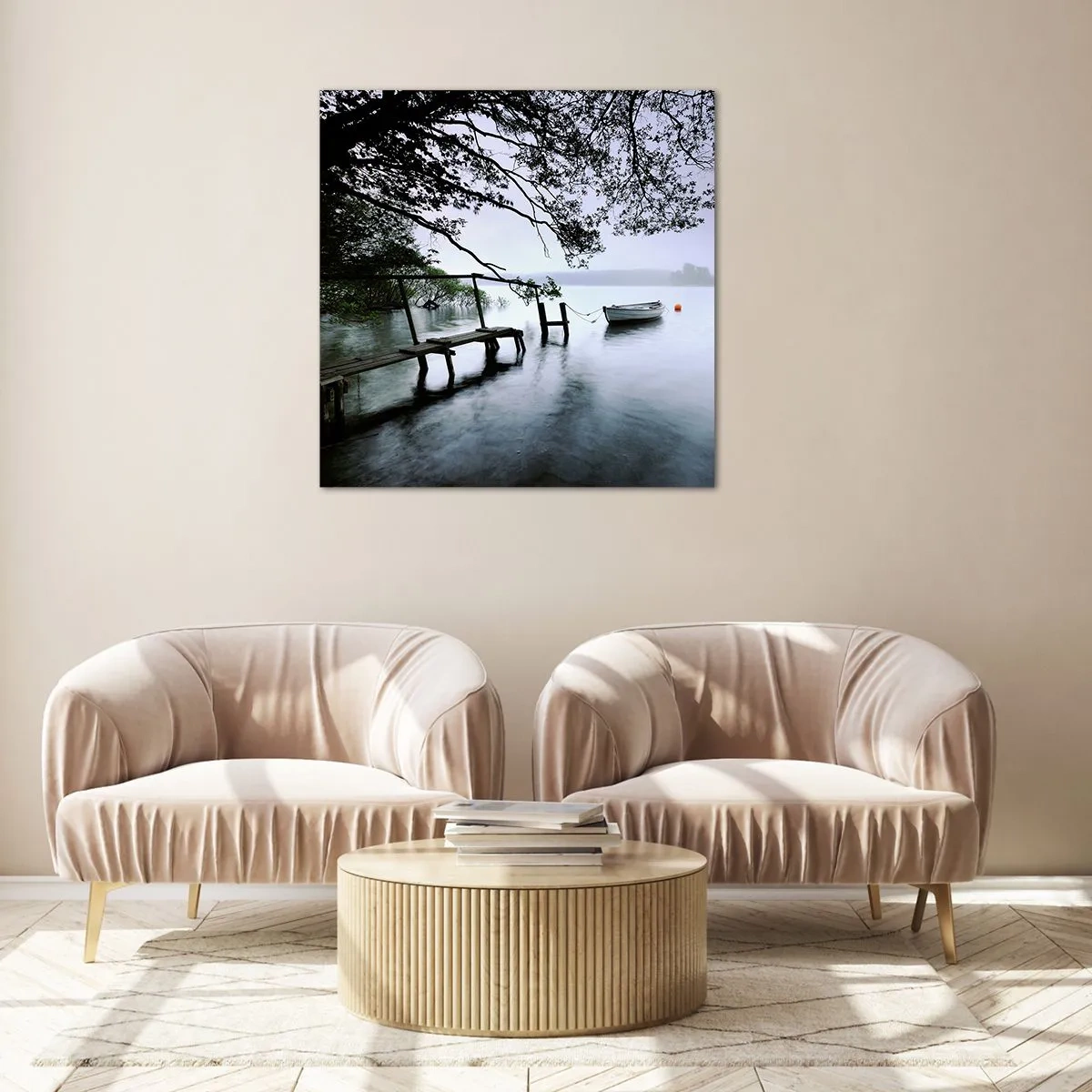 Quadro su vetro - E già ti riposi - 70x70 cm