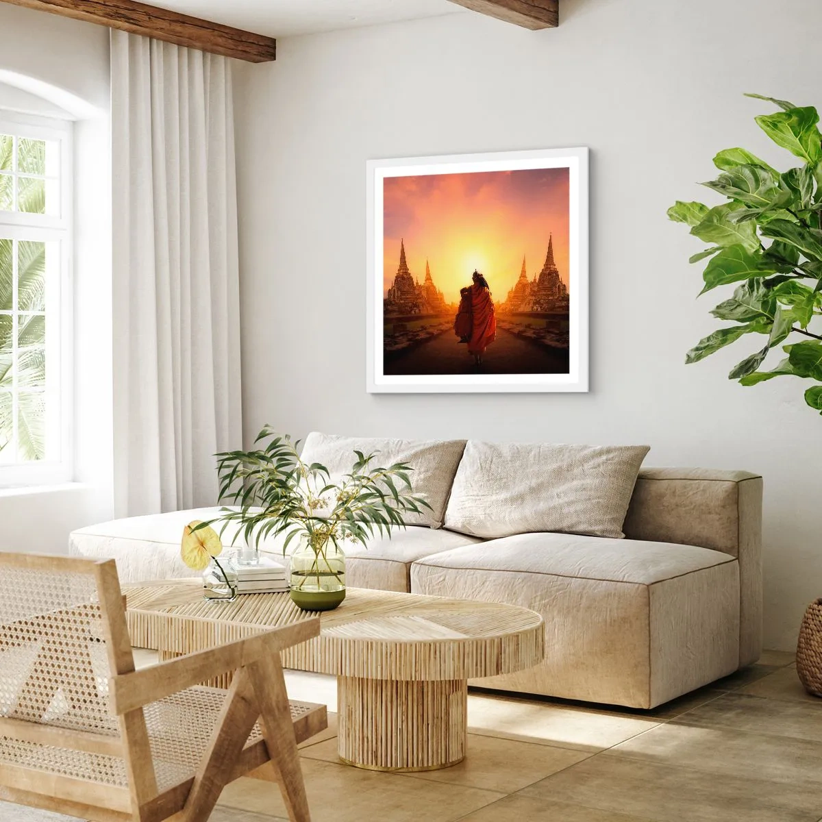 Poster in cornice bianca - In pace per l'eternità - 50x50 cm