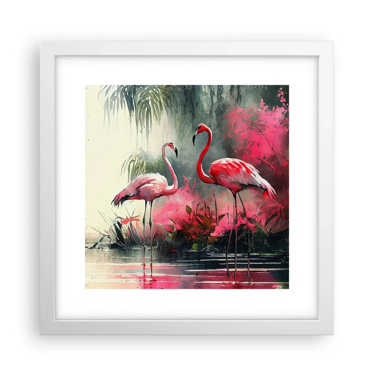 Poster in cornice bianca - Lezione di naturale eleganza - 30x30 cm