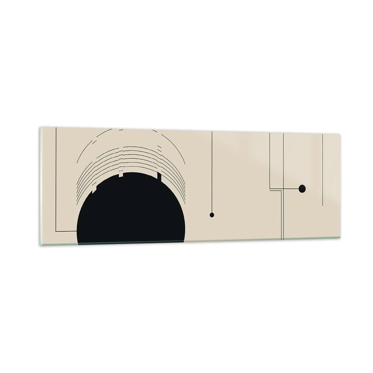 Quadro su vetro - Composizione elastica e dinamica - 90x30 cm