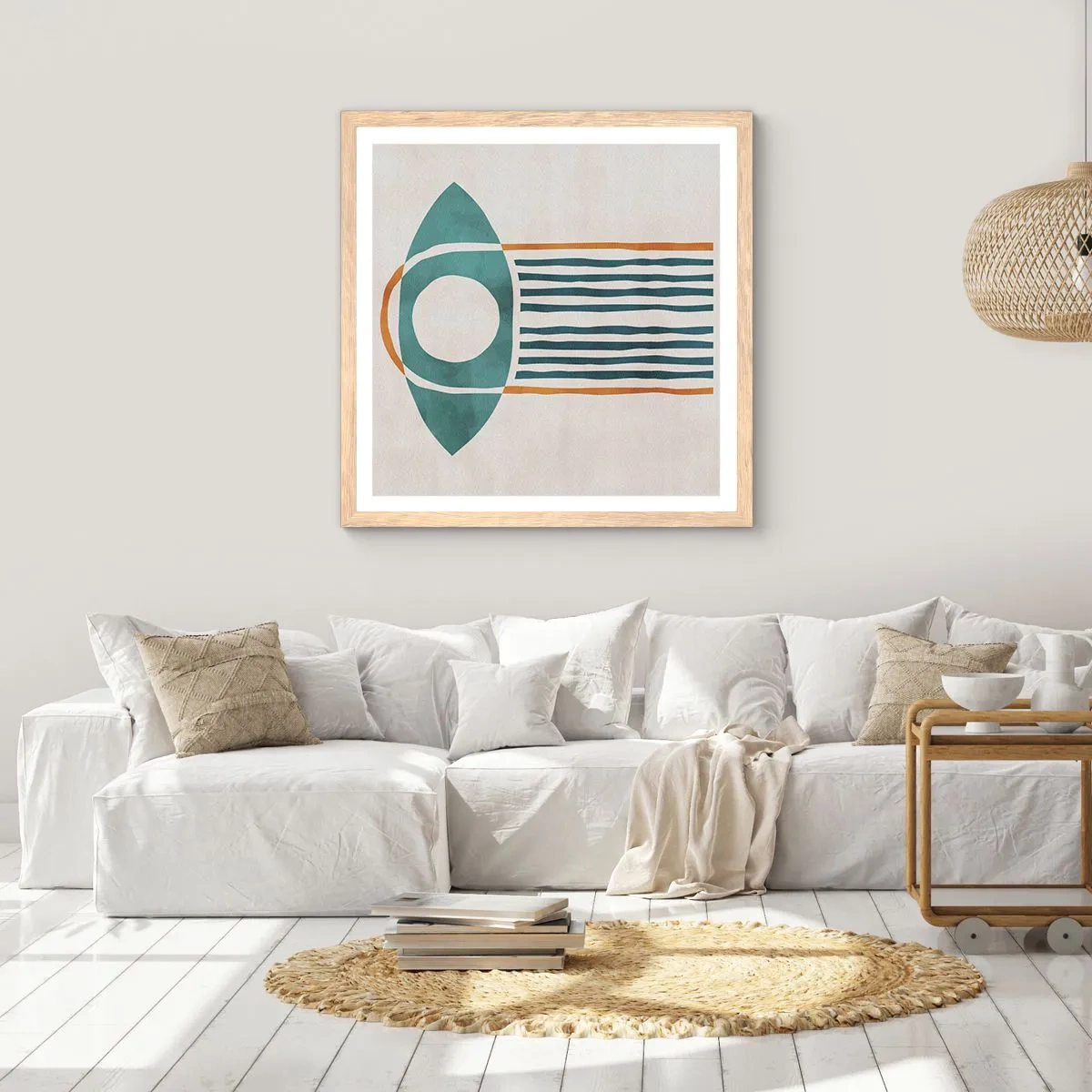 Poster in cornice rovere chiaro - Segni e rituali - 30x30 cm