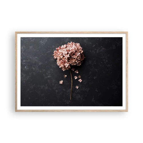 Poster in cornice rovere chiaro - Un vero segno romantico - 100x70 cm