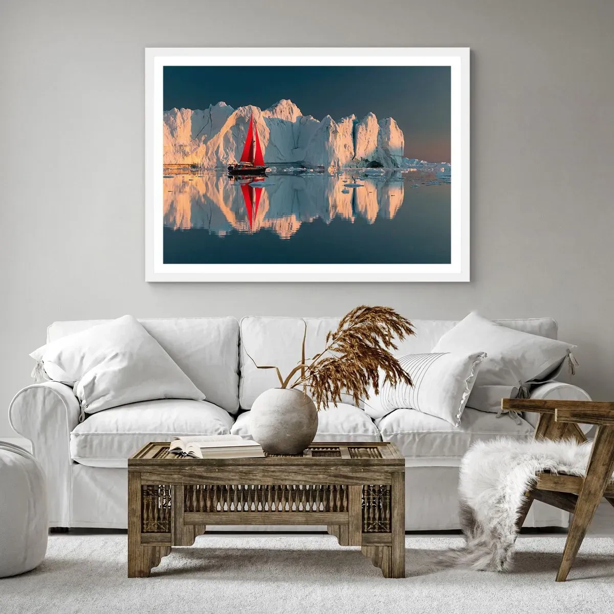 Poster in cornice bianca - Ai confini del mondo - 70x50 cm