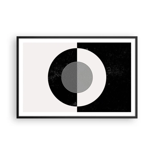 Poster in cornice nera - Armonia in bianco e nero - 91x61 cm