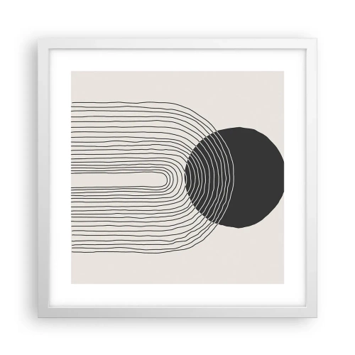 Poster in cornice bianca - Tremore e fiducia - 40x40 cm