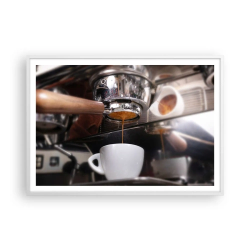 Poster in cornice bianca - Il miglior momento della giornata - 100x70 cm