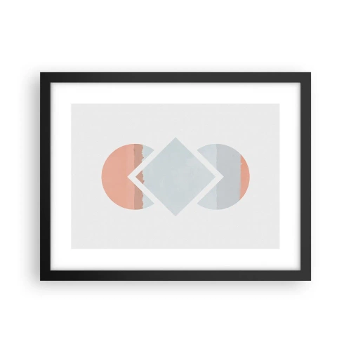 Poster in cornice nera - La situazione è chiara - 40x30 cm