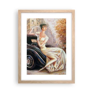 Poster in cornice rovere chiaro - Eleganza in stile retro - 30x40 cm